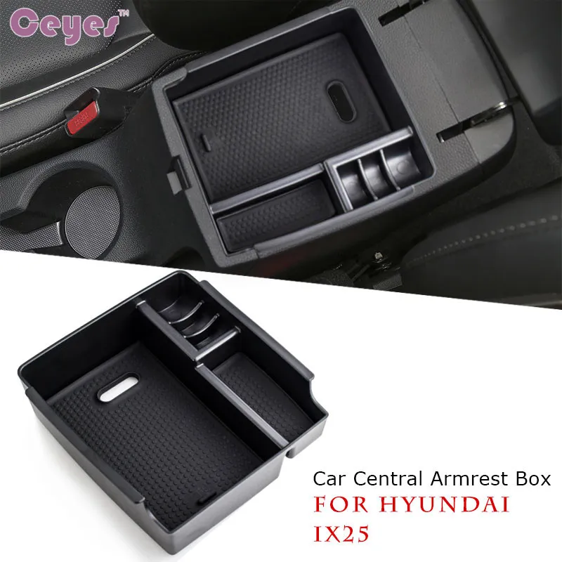 Контейнер лоток Ceyes для Hyundai IX25 Creta центральный подлокотник|box car|box for carstorage car |