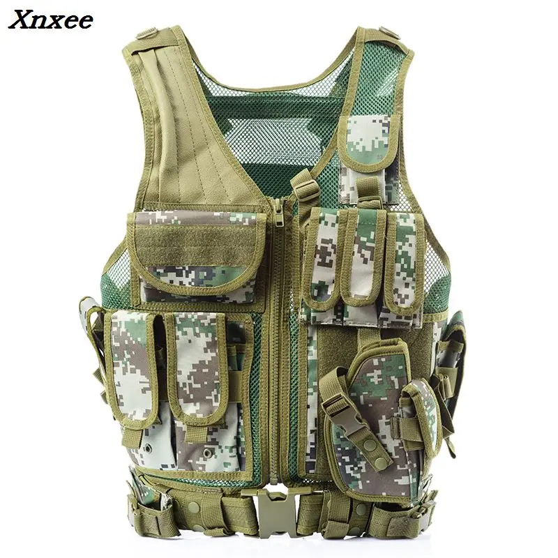 Xnxee Unloading Tactical Men Combat Vest Army Military Fans Camouflage Body Cs Jungle Equipment |