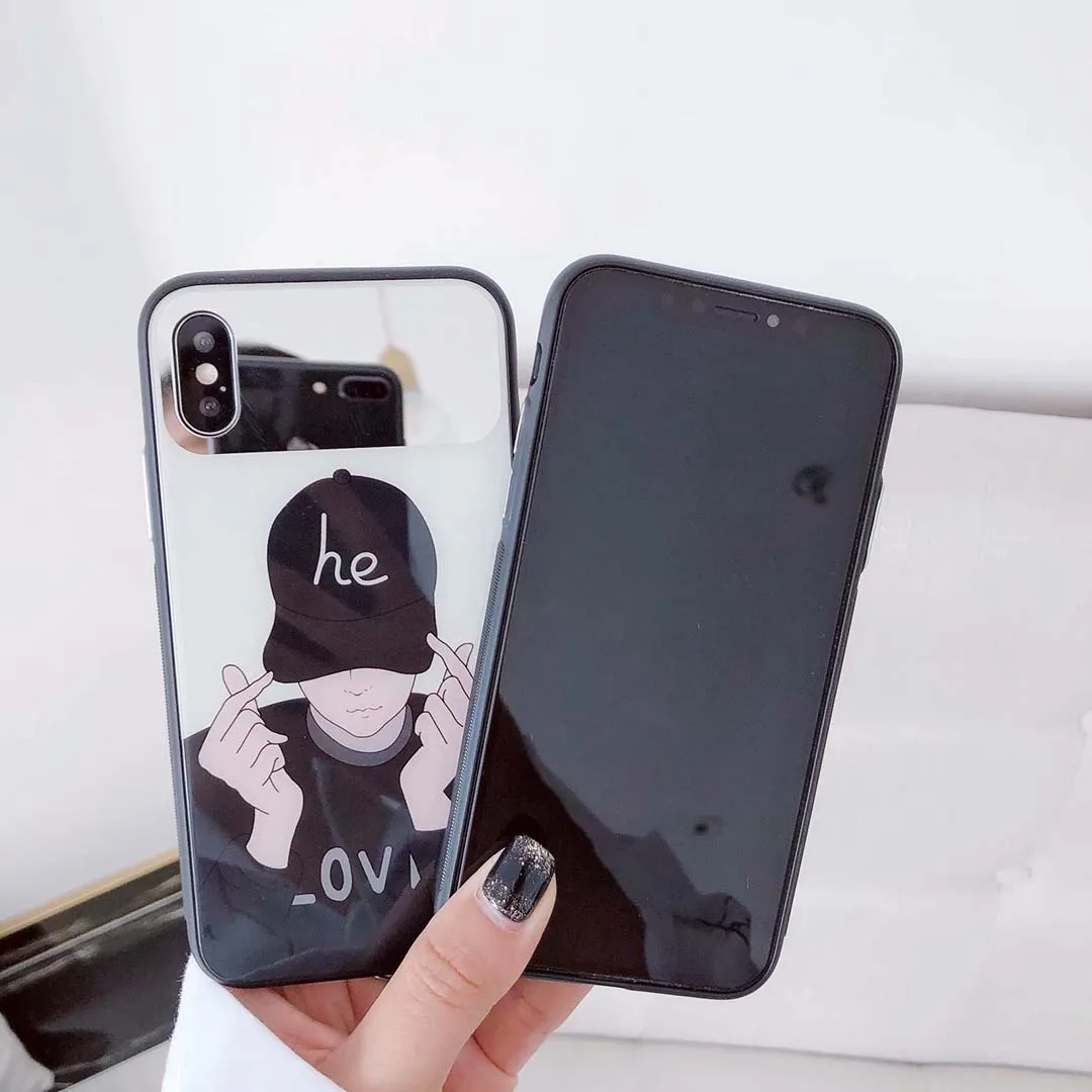 Модные Герои мультфильмов Телефон чехол для iPhone 6 6s 7 8 10 X XR XS макс. закаленное