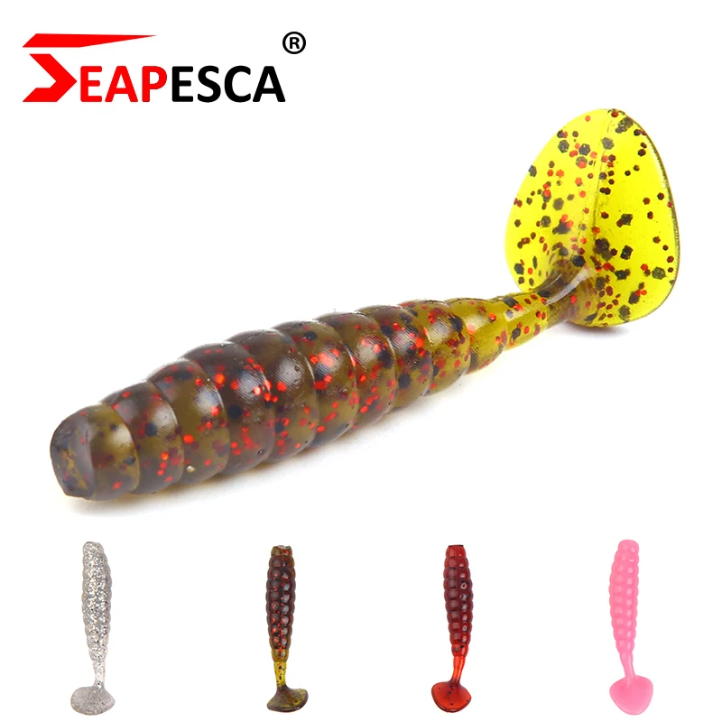 SEAPESCA 5 шт./лот Silicion мягкая личинка червяка 40 мм 1 3 г воблер хвост профессиональная
