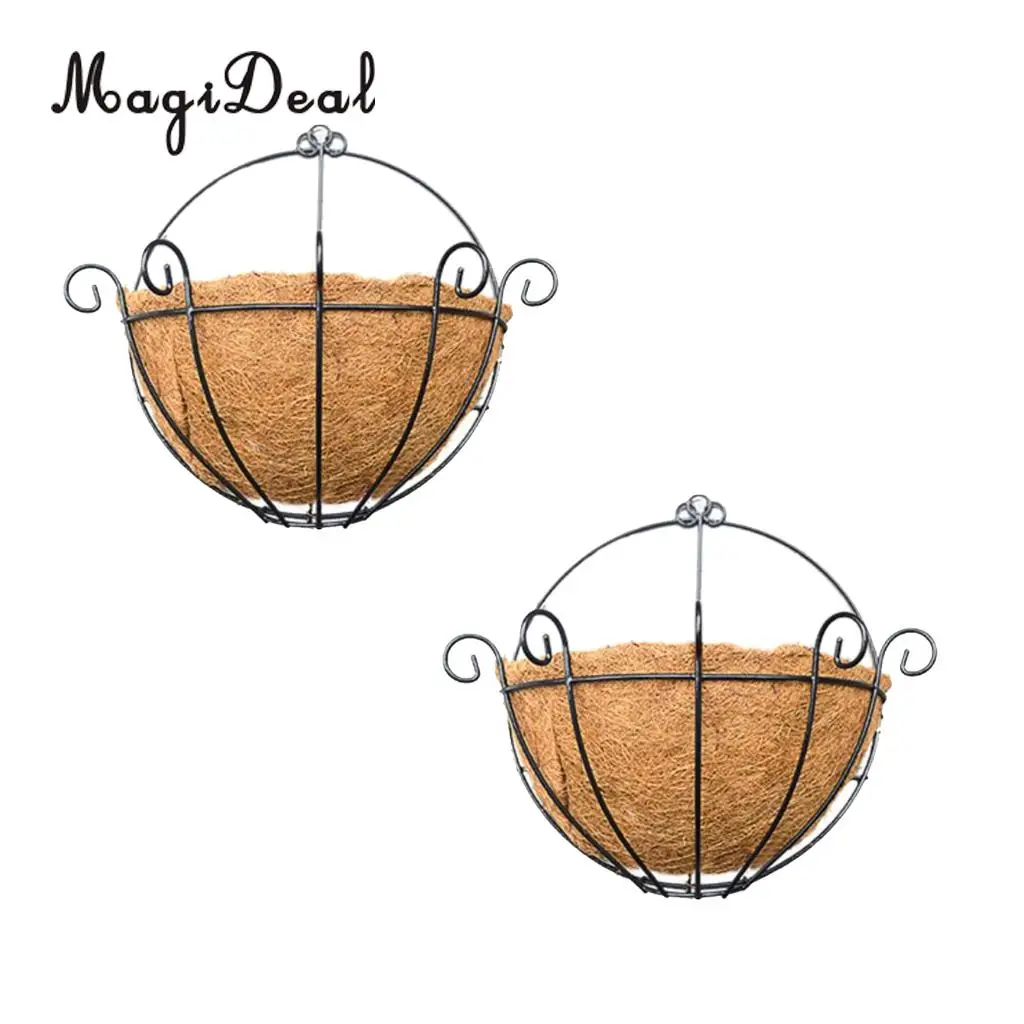 2шт кокосовый полукруглый цветочный горшок Висячие горшки окно декоративный