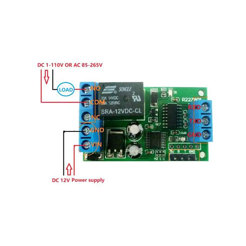 1 канал 2 в реле 12 Rs232 Ttl232 модуль постоянного тока дистанционное управление