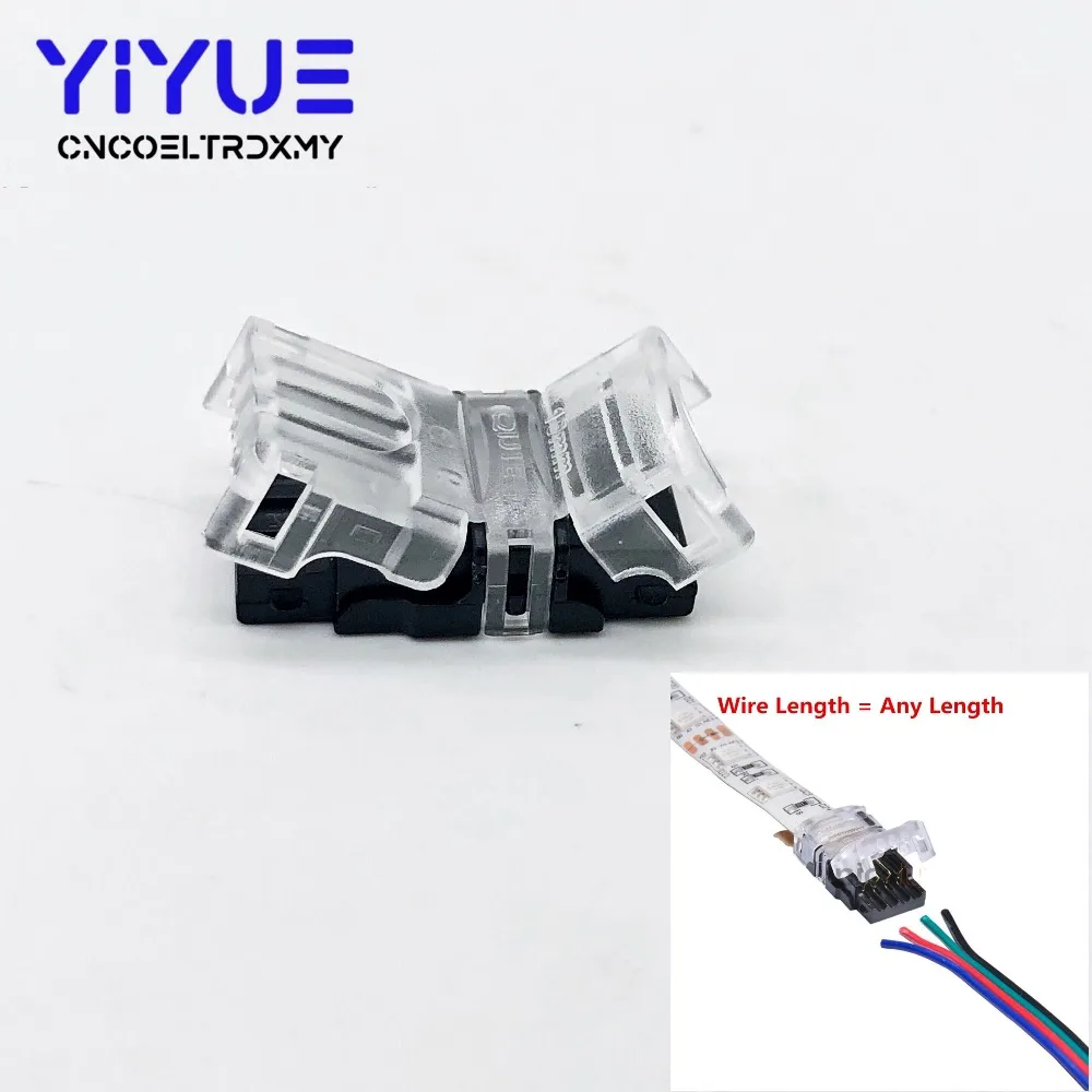 5 шт./лот 2pin 3pin 4pin 5pin Светодиодная лента соединитель для одного RGB RGBW цвета 3528 5050