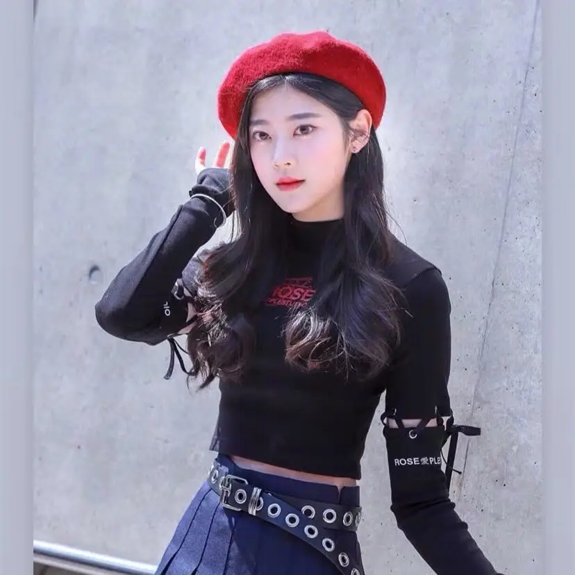 Kpop со Yea Ji same 2021 летняя Корейская Ретро футболка в стиле Харадзюку крутая Женская