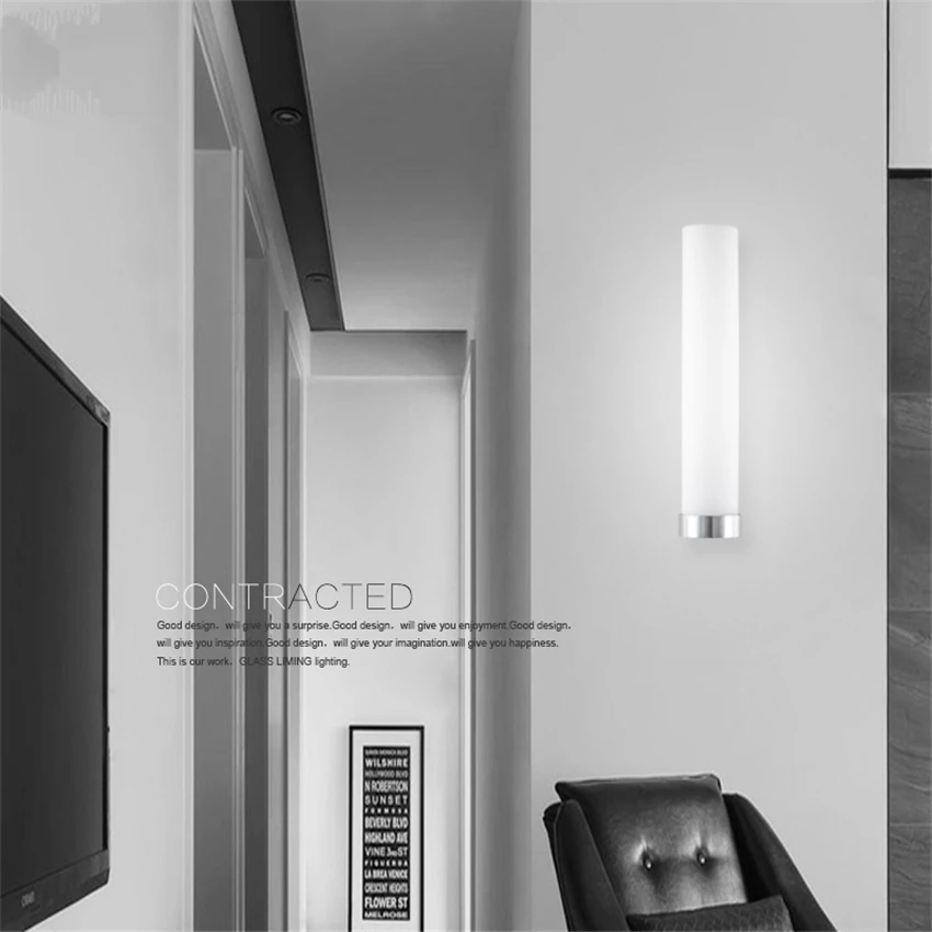 Скандинавские противотуманные Стеклянные Настенные светильники прикроватная