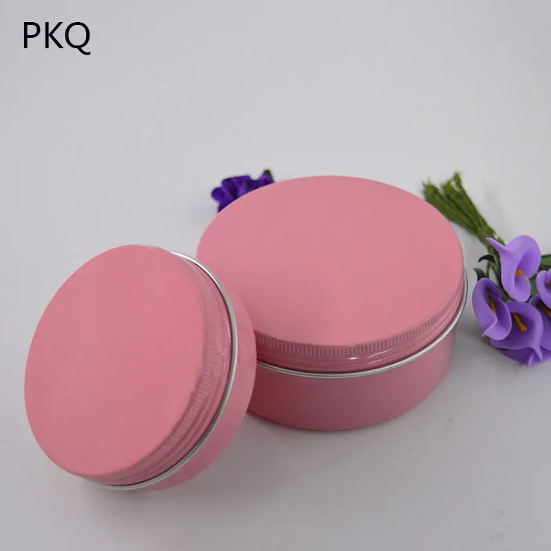 10 шт розовые алюминиевые банки пустая косметическая бутылка мазь крем образец