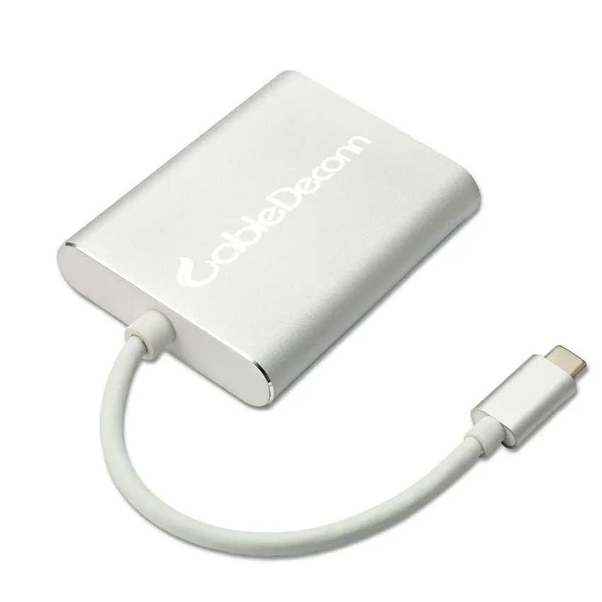 USBC 3 1 преобразователь типа c в двойной HDMI концентратор кабель 4K адаптер