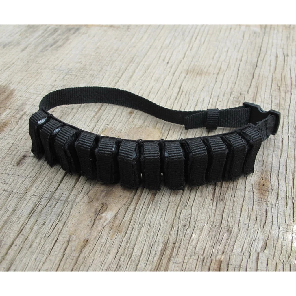 Регулируемая длина ткани 1/6 масштаб бандолир картридж ремень 12 ракушек черный