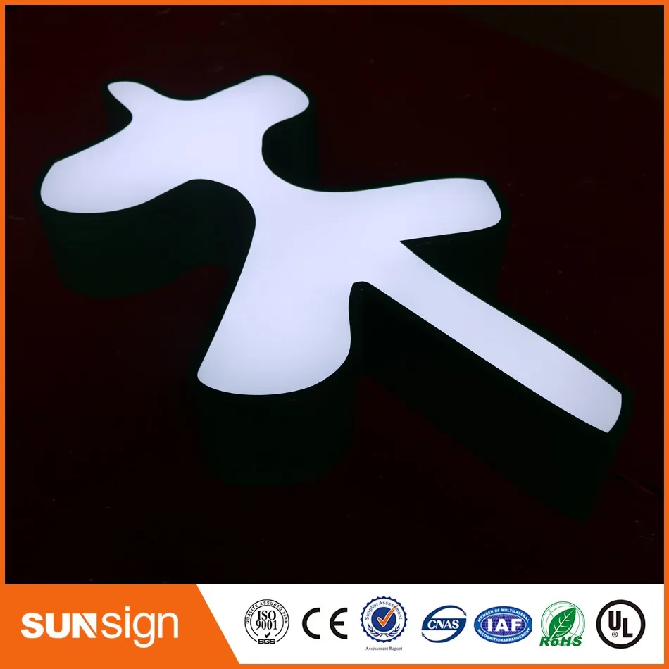 Индивидуальный стиль кофейного магазина 3d светодиодные буквы из нержавеющей