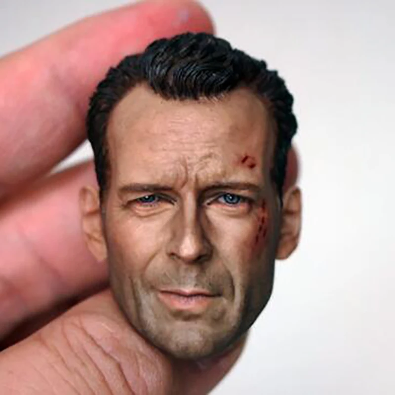 1/6 Scale Bruce Willis Head Sculpt Male Man Old Boy Caving War Damage Version Model Short Hair Headplay for 12&quot Action Figure | Игрушки и
