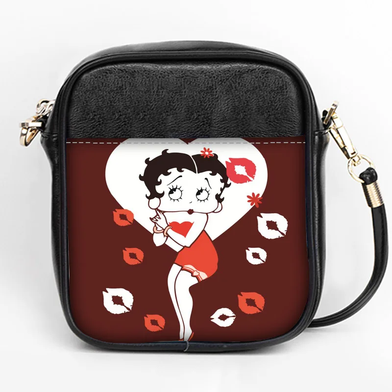 Новая Мода Betty Boop Слинг Сумка на заказ для женщин Слинг сумки на ремне кожа мини девушки Tote вечерние сумки DIY Слинг Сумка - Цвет: 8