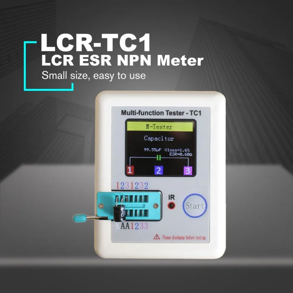 LCR TC1 дюймов 3 5 красочные дисплей Multi Функция TFT подсветка Транзистор тестер Диод