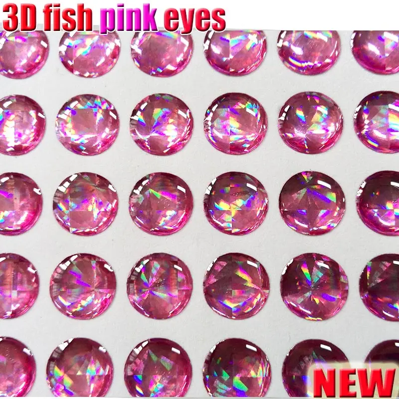 Рыболовные приманки eyes 4M 5M 6M 8m 10 мм номер 500 шт./лот цвет розовый 3d рыбий