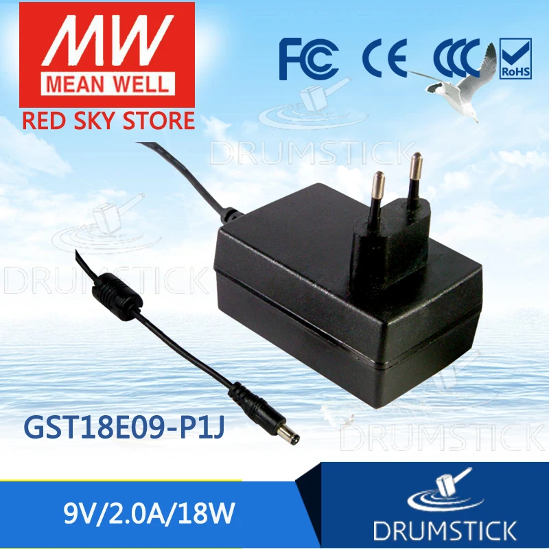 Бренд MEAN WELL представляет GST18E09 P1J 9V 2A meanwell GST18E 18W AC DC постоянного тока высокой