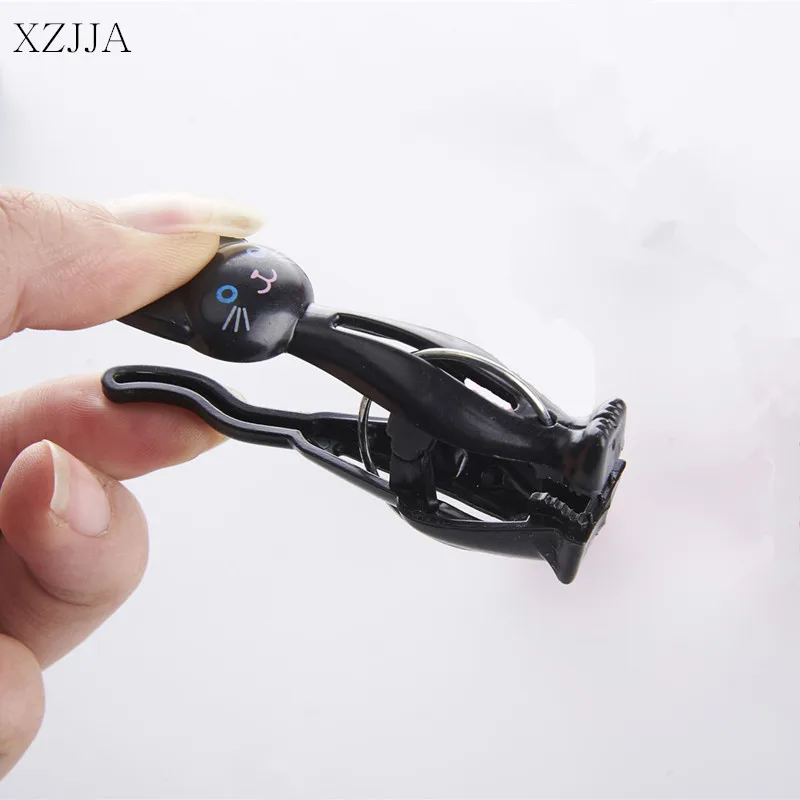XZJJA 8 шт./лот креативные пластиковые колышки для одежды милый кот | Бельевые прищепки -32820435361
