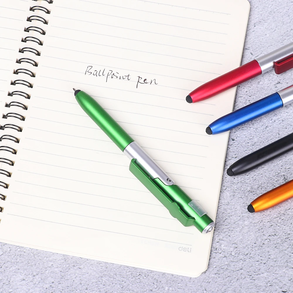 

Folding Stylus Touch Screen Pen Ballpoint Pen Tablet Cellphone Universal Mini Capacitive Pen with LED Light Mobile Phone Stand