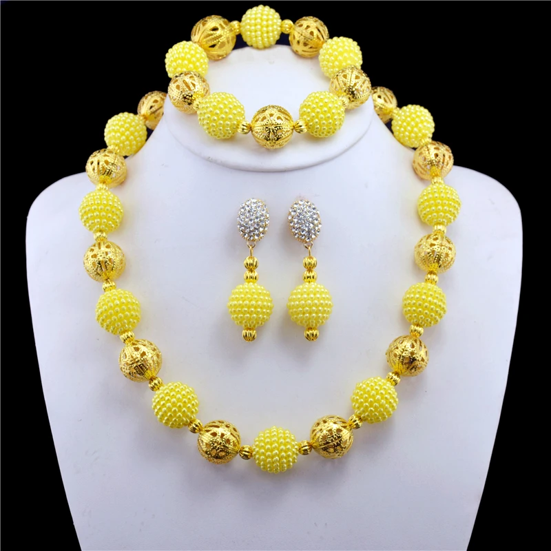 Один ряд синий африканский бисер ювелирный набор нигерийские Свадебные