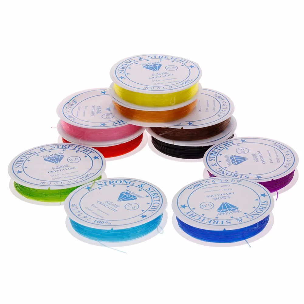 Random Color 10 Pcs/Set Strong Crystal Elastic Beading Line Cord Thread String Jewelry Findings For DIY Making #260109 | Украшения и