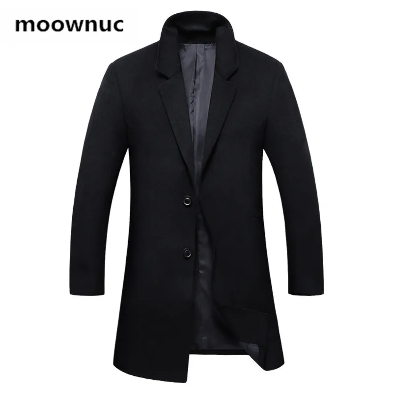 

mens autumn and winter woolen coats fashion casual jacket slim fit men warm men's business wool trench coat plus size M-3XL