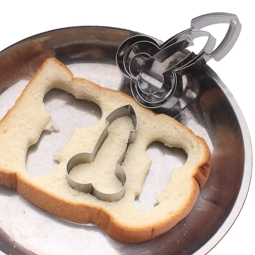 3 шт./компл. пикантная форма для печенья в виде пениса из нержавеющей стали