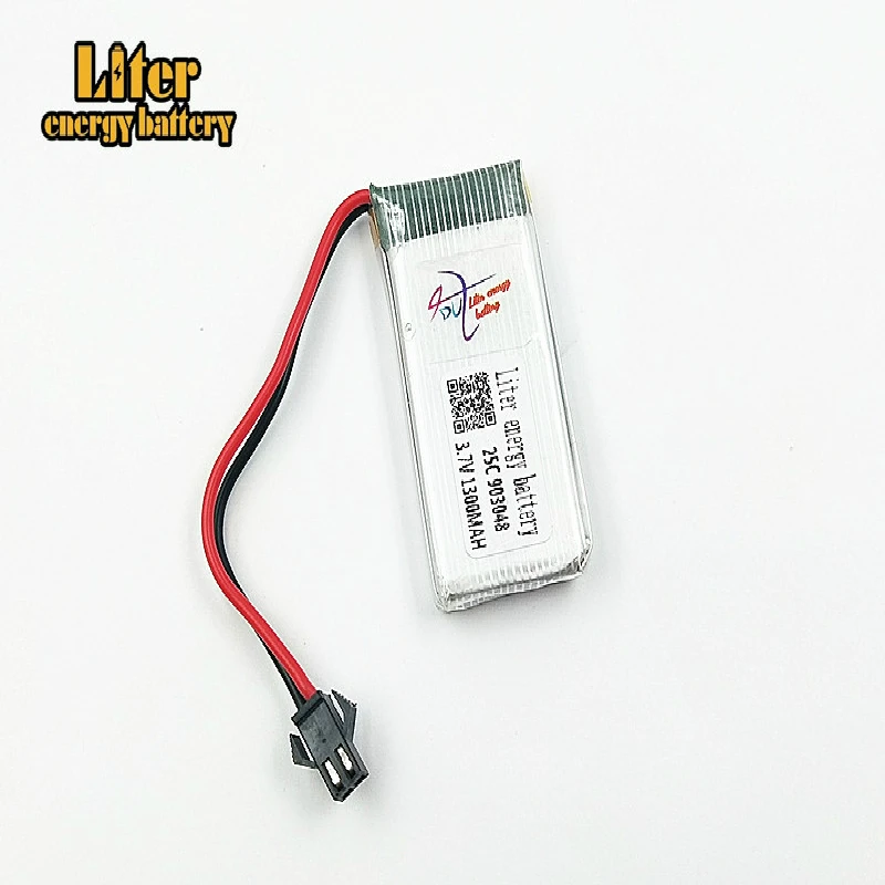 3.7V 1300mAH Lipo Battery For Remote Control Helicopter batteries 1300mah lipo battery SM plug Li-po 903048 25c | Электроника
