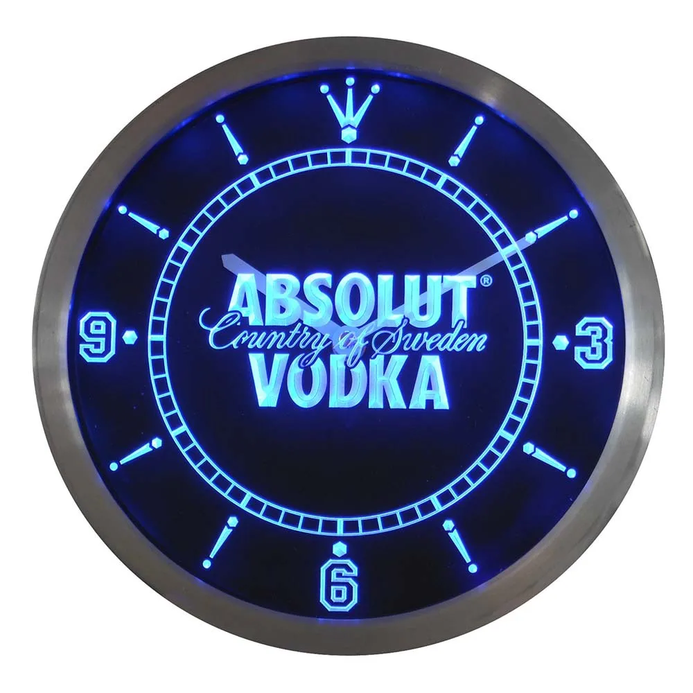 Nc0475 Абсолют водка неоновые световые знаки Светодиодные настенные часы|wall clock|led
