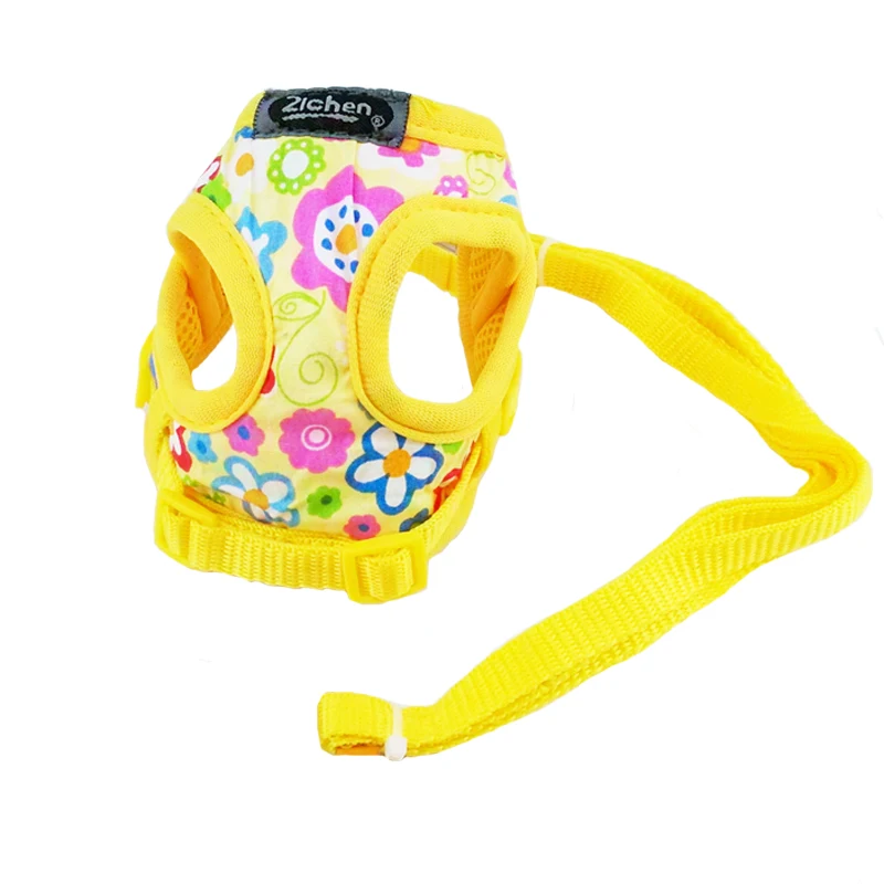 YELLOW 02 Комфортный поводок для собак, кошек, домашних животных, Регулируемый жилет, поводок для прогулок, поводок для щенков, дышащая сетка, поводок для маленькой собаки котята, gato perro - Цвет: YELLOW 02