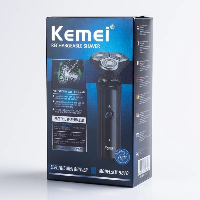 Kemei 3D плавающая бритва, перезаряжаемая электробритва для мужчин, бритва для бороды, триммер для волос, уход за лицом, уход за лицом для мужчин