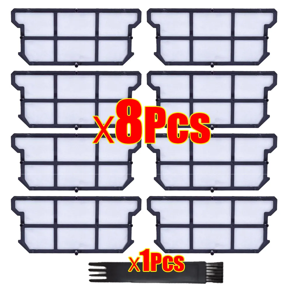 8Pcs filter Роботизированный пылесос s части наборы роликов основная боковая щетка ткань Швабра Фильтр Hepa для Ilife V7S pro v7s V7s plus V7 - Цвет: 8Pcs filter
