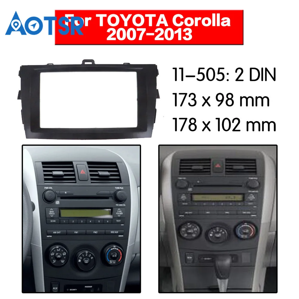 Bigscreen Автомобильная Радио панель для TOYOTA Corolla 2007-2013(черный) Лицевая панель стереосистемы рамка панель монтажный комплект панель приборной панели cd plac