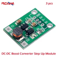 rcmall 3pcs dc dc boost converter step up module 1 5v to 5v 500ma for phone mp4 mp3 arduino camera fz2608