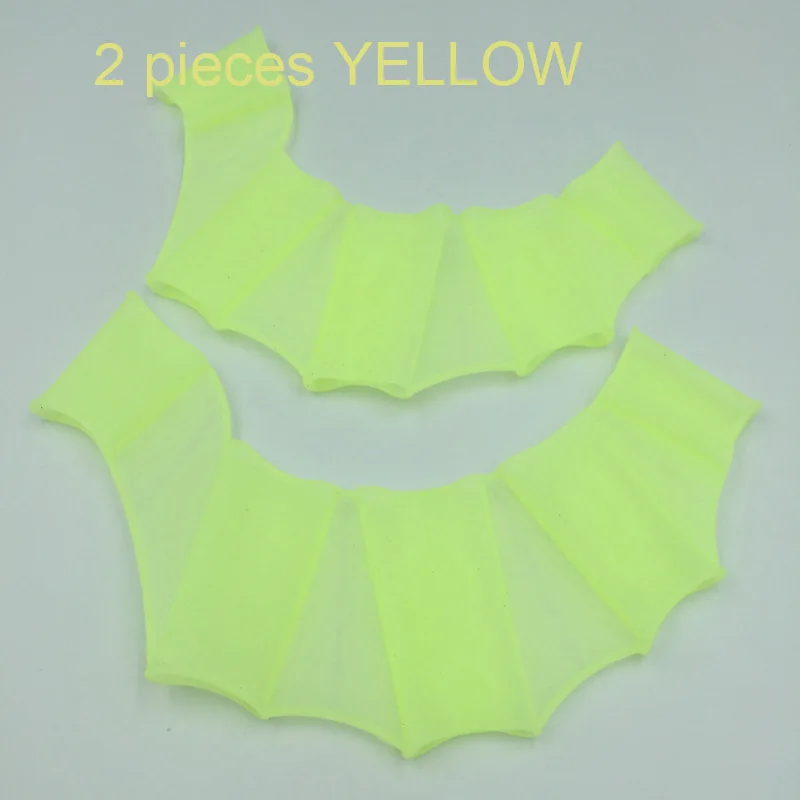 2PC YELLOW Детские перчатки для плавания для мальчиков, силиконовые перчатки для серфинга, детские перчатки для плавания для девочек, перчатки для занятий спортом, дропшиппинг - Цвет: 2PC YELLOW
