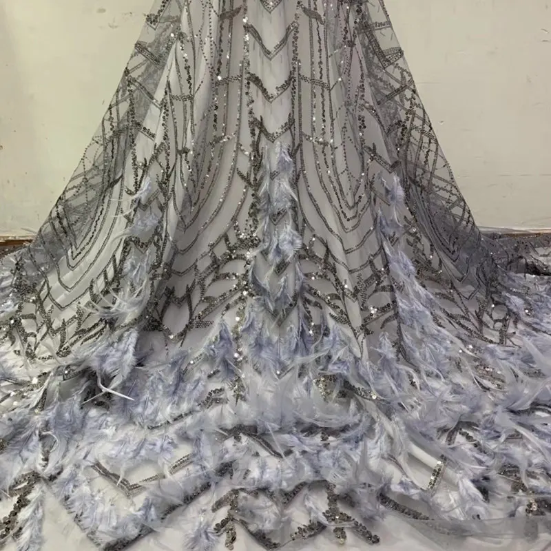 Перьевая Великолепная французская кружевная ткань tissus dentelle et broderie вышитая