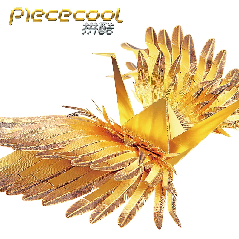 

PIECECOOL 2018 NEW P098-GK LUCKY CRANE Black and gold 2 sheets 3D metal assembly model Jigsaw puzzle Valentine's Day gift