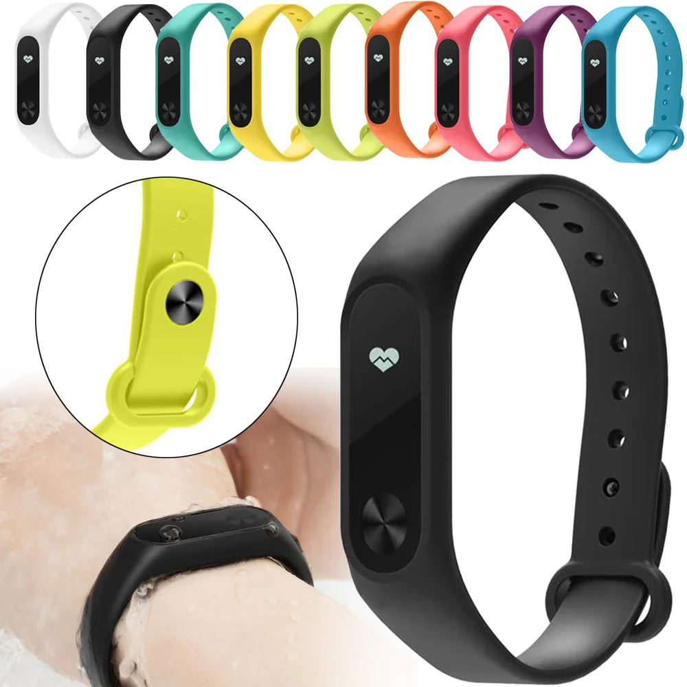 Силиконовый ремешок для часов Xiaomi Mi Band 2 спортивный Miband сменный резиновый