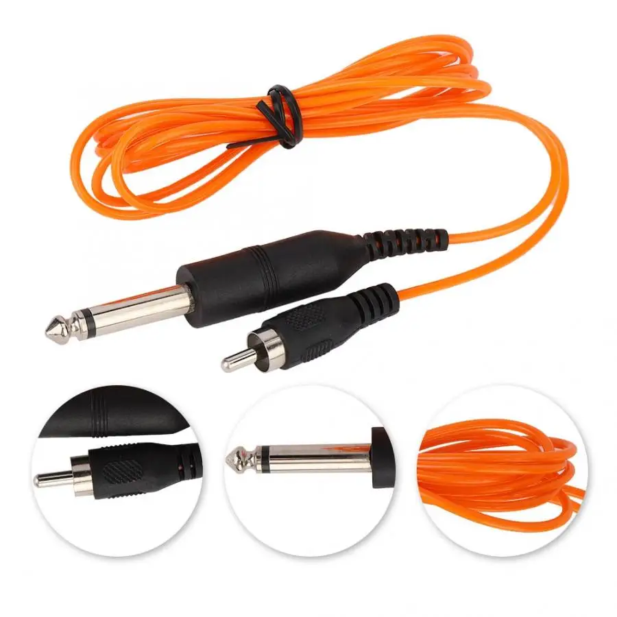 Ultra-fine Tattoo Machine Hook Line RCA Interface Straight Plug Durable Clip Cord Wire Microblading Power Supply | Красота и здоровье
