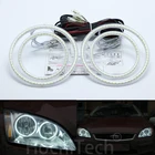 Для Ford Focus II Mk2 2004 2005 06 07 2008 ультра яркий SMD белый светодиод ангельские глазки 2600LM 12V halo ring kit дневные ходовые огни