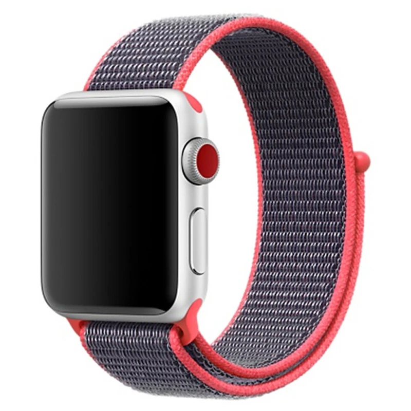 Light pink 7 Ремешок для apple watch band 42 мм 38 мм iwatch 4 band 44 мм 40 мм apple watch 4 3 2 1 нейлоновая петля спортивный браслет correa аксессуары - Цвет ремешка: Light pink 7