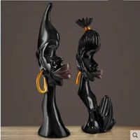 black couple crafts home character artwork wedding gifts home office desktop decoration