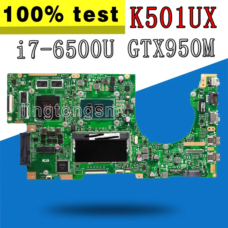 K501UX материнская плата для ноутбука For Asus K501UB K501U K501 Teste Оригинал DDR4 4g RAM I7 6500U GTX950M