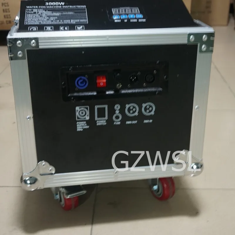 Низкая противотуманная машина Flightcase маленький размер 3000 Вт водяная база дымовая