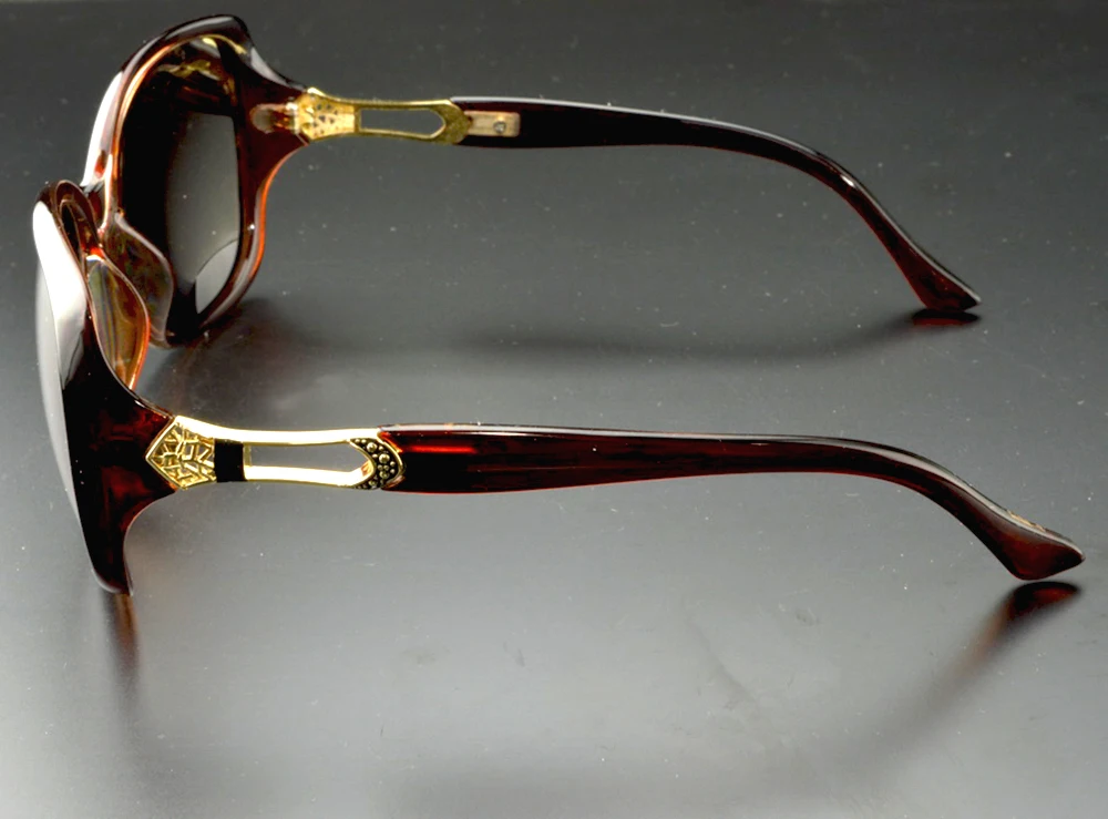 Ограниченное количество модных коричневых негабаритных женских поляризованных