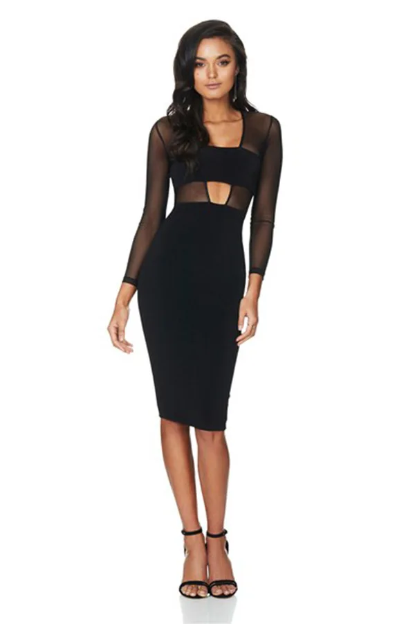 Jocelyn Катрина Брендовые женские сетки лоскутное перспектива сексуальная клуб