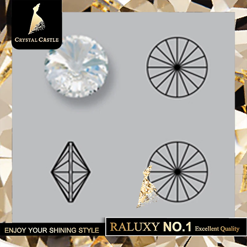 Хрустальный замок 1122 круглые Rivoli стеклянный модный камень Strass 10 мм 12 14 16 18 класса