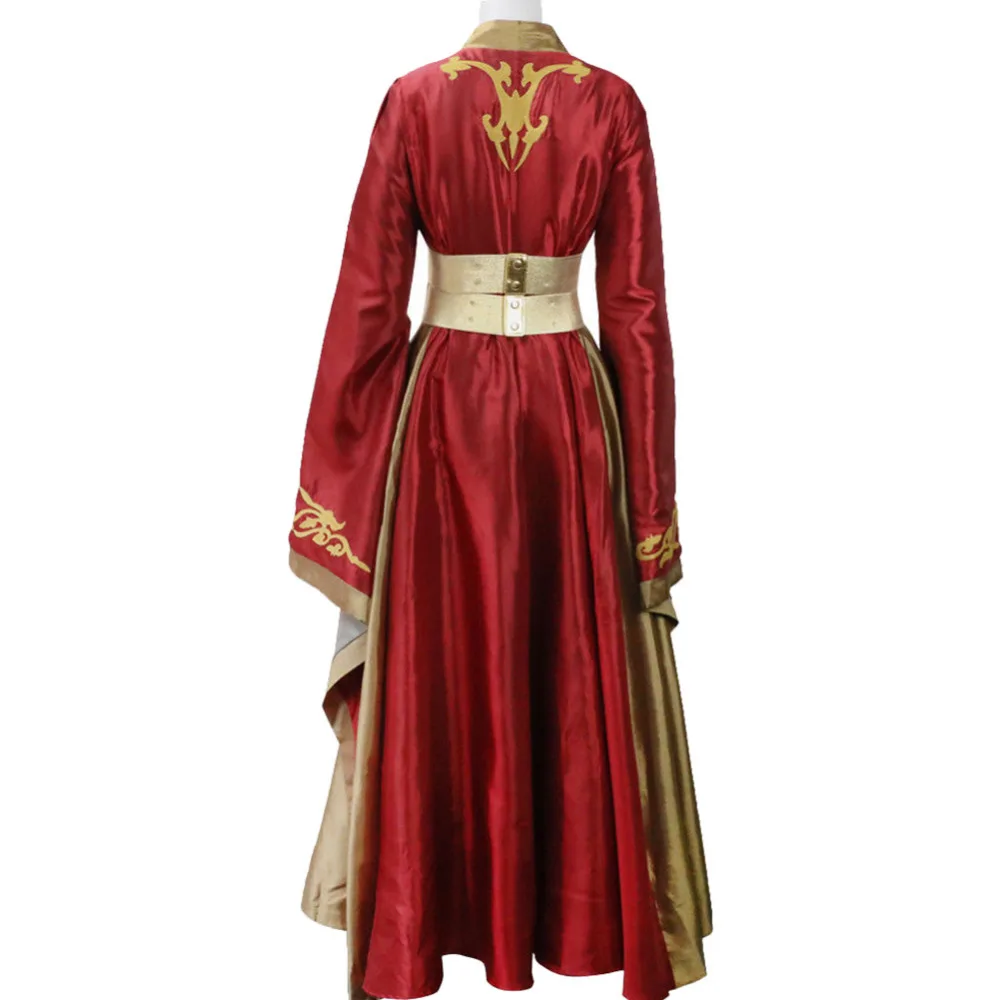 Роскошная красная Игра престолов королева cosplay Dress платье карнавальный костюм на