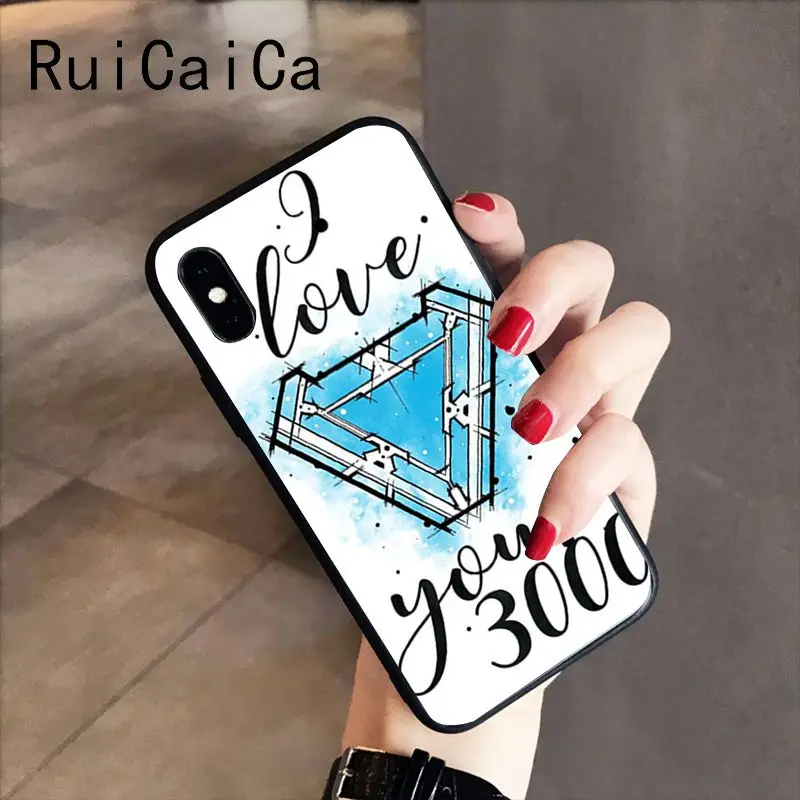 RuiCaiCa Железный человек I love you 3000 Мягкий Силиконовый ТПУ чехол для телефона iPhone 5 5Sx 6