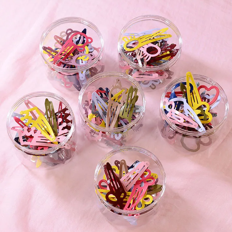 

20 sets of Korean children's colorful ins hairpins bb clip web celebrity clip headgear simple hair card female adult hair access