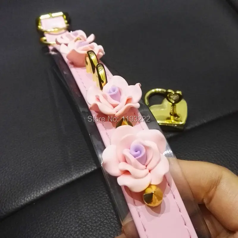 Ожерелье ручной работы в стиле панк готика большая роза цветок золотой замок