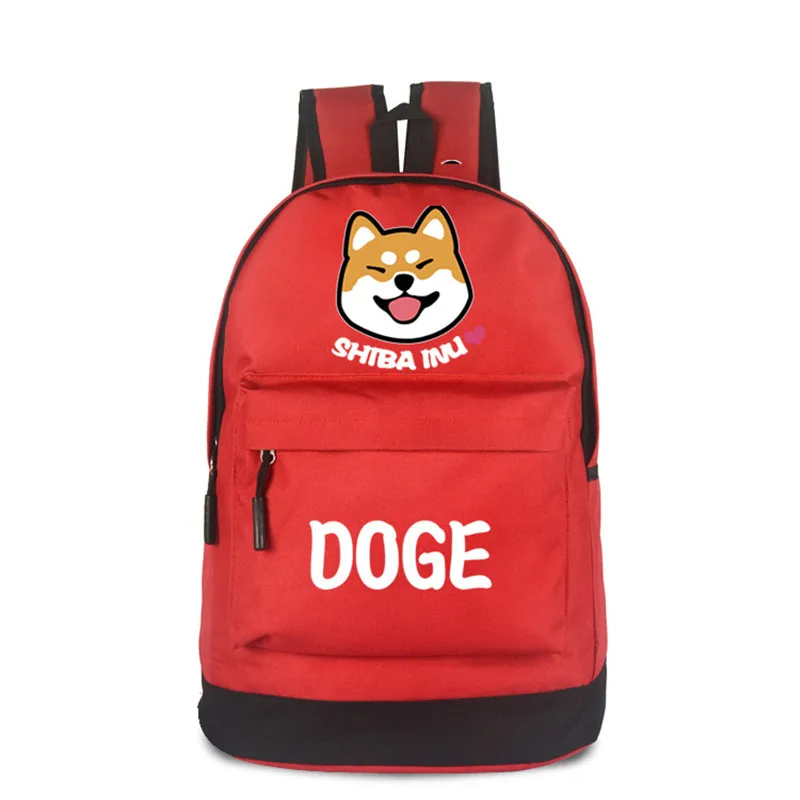 Школьная сумка shiba Inu Doge Dog Corgi с мультипликационным аниме рюкзак для ноутбука