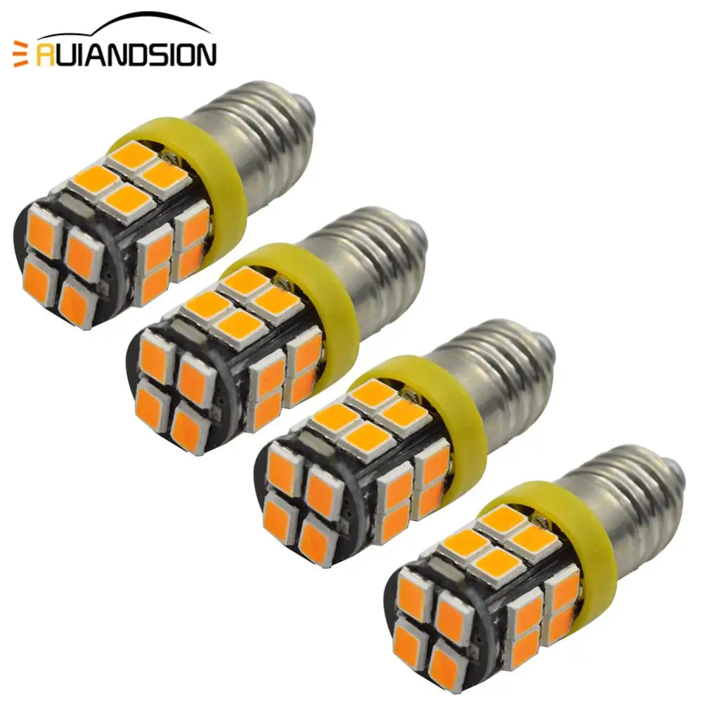 4 шт. E10 12 В 2835 20SMD 6000K /4000K/2700K MES винтовая Светодиодная лампа для внутреннего